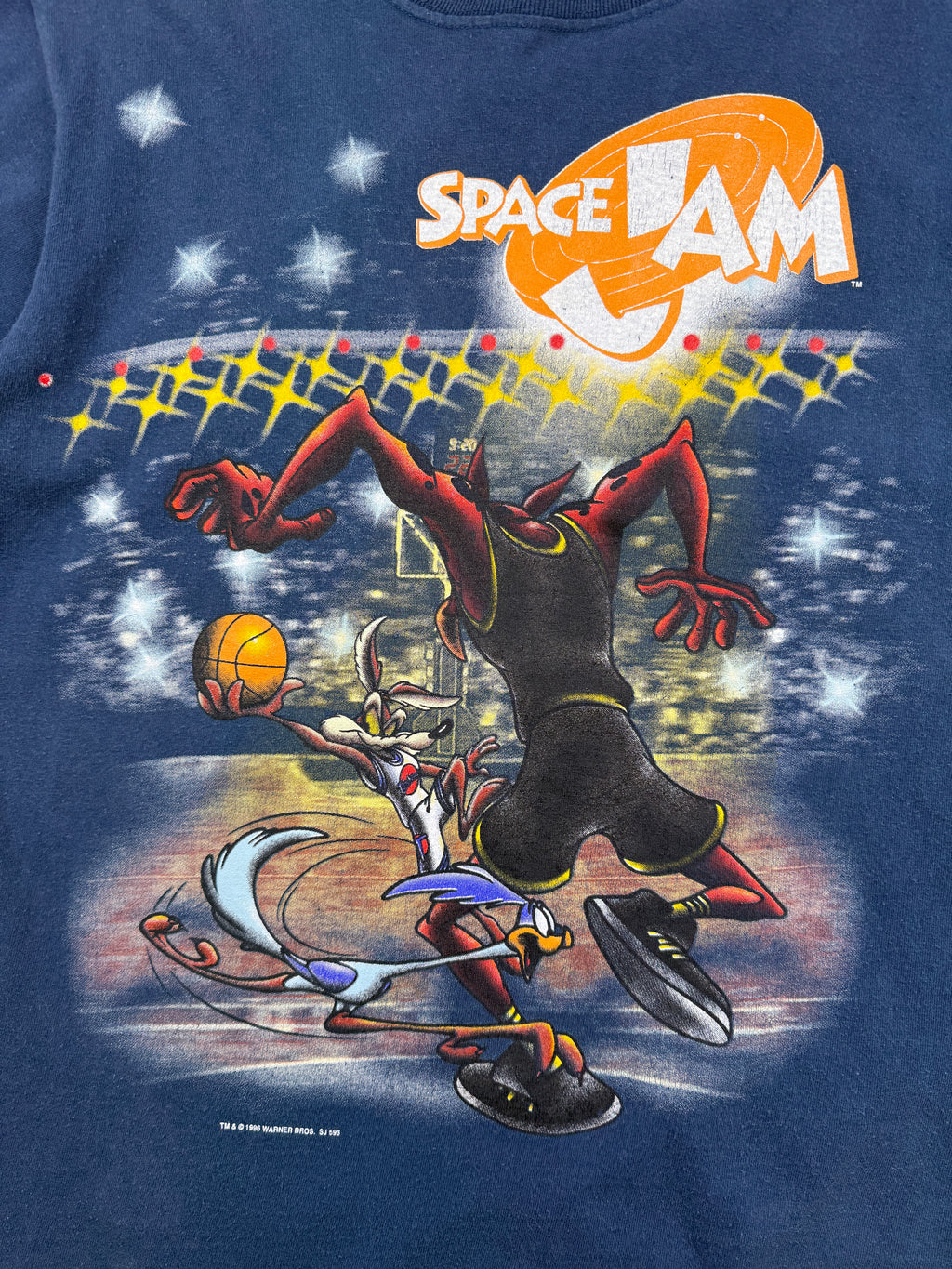 Vintage 90's Space Jam Monstars Road Runner Tee Navy
