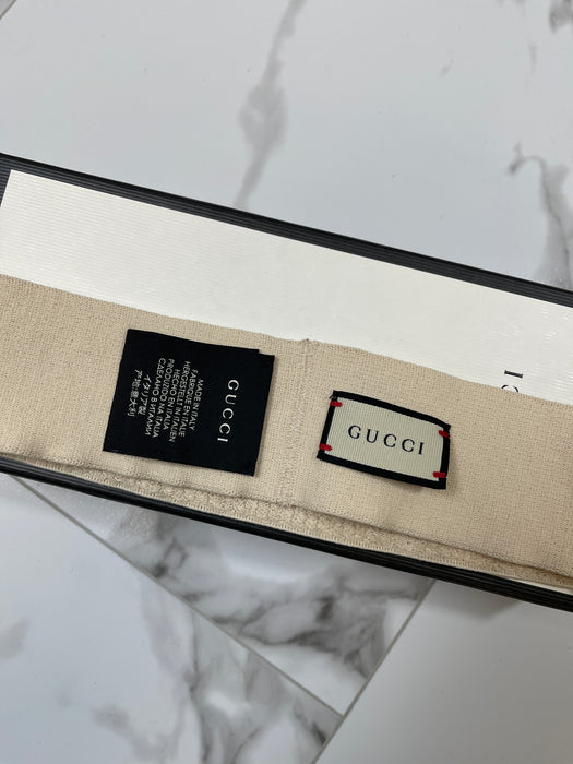 Gucci Logo Headband White (USED) | Vitnage Clothing Store Canada