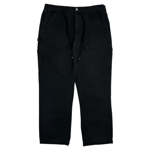 Stussy Double Knee Carpenter Pants Black (USED) | Vintage Clothing Store Canada