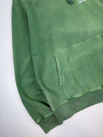 Stussy Basic Logo Hoodie Green (USED)