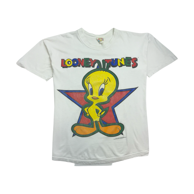 (L) Vintage '96 Looney Tunes Tweety Bird Tee White