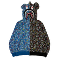 BAPE x Medicom Toy Bearbrick Shark Full Zip Up Sweater (USED)