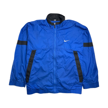 (L) Vintage 90s Nike Full Zip Light Jacket Blue