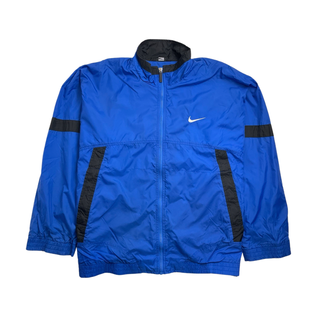 (L) Vintage 90s Nike Full Zip Light Jacket Blue