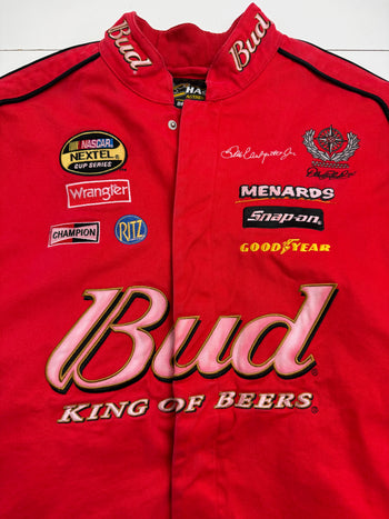 (XXL) Vintage Bud King Of Beers Racing Jacket Red