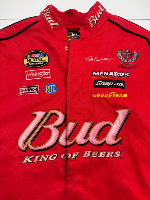 (XXL) Vintage Bud King Of Beers Racing Jacket Red | Vitnage Clothing Store Canada