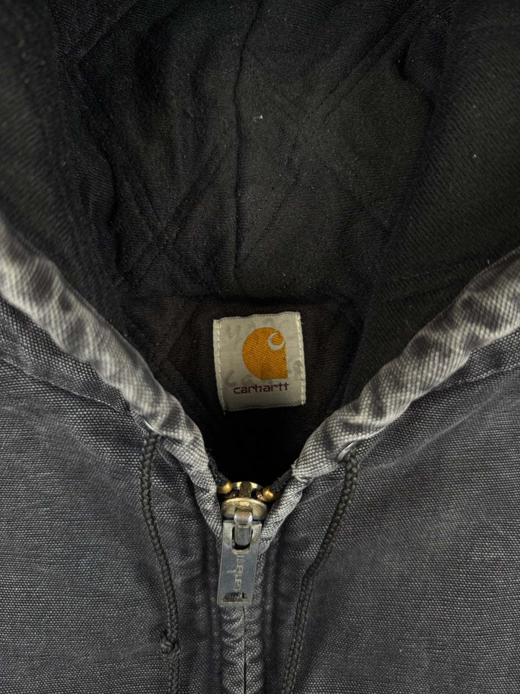 Vintage Carhartt Active Hooded Jacket Faded Black