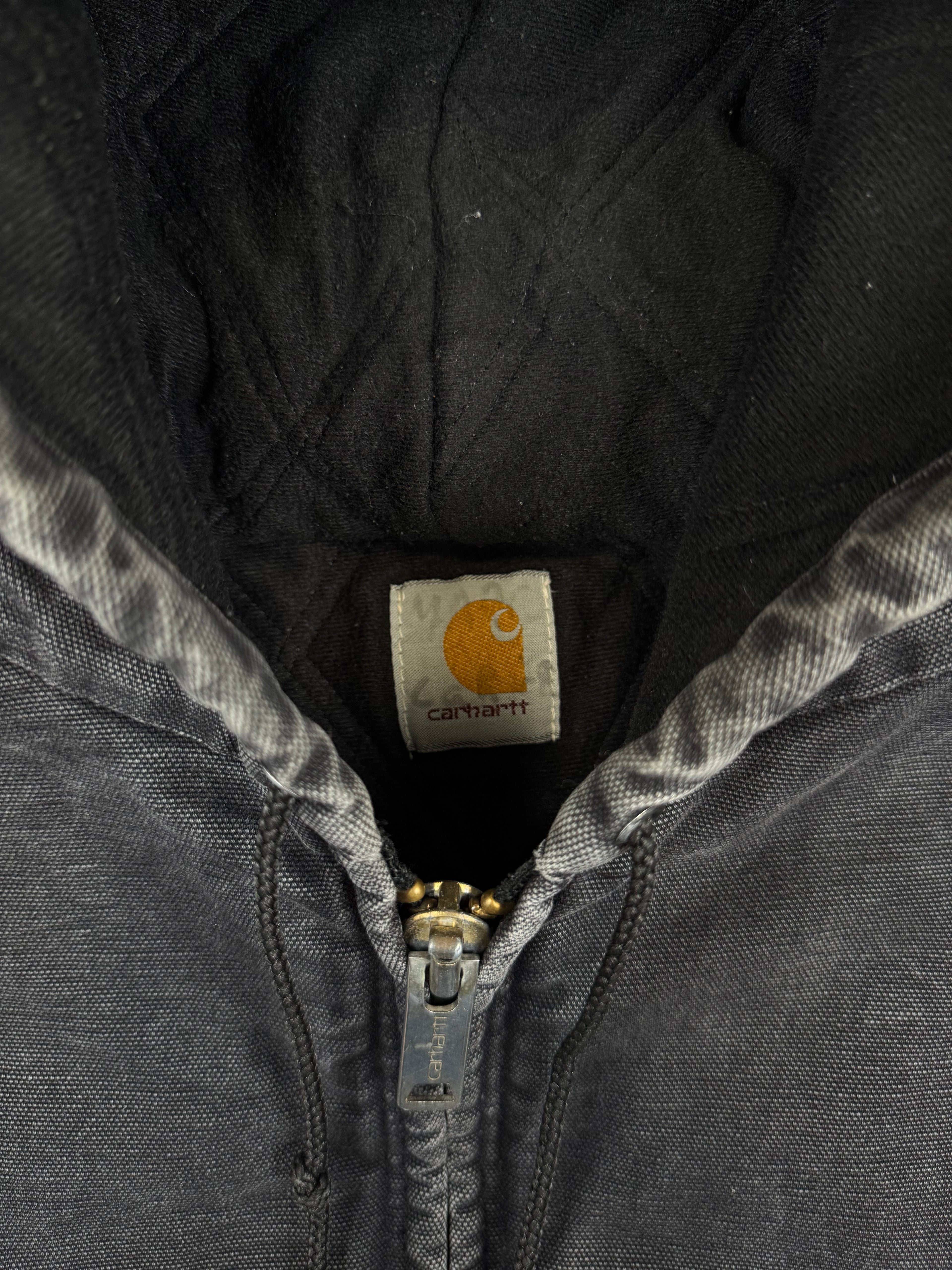 Vintage Carhartt Active Hooded Jacket Faded Black