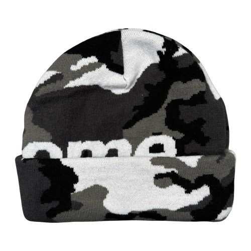 Supreme Camo Big Logo Beanie Snow Camo (USED)