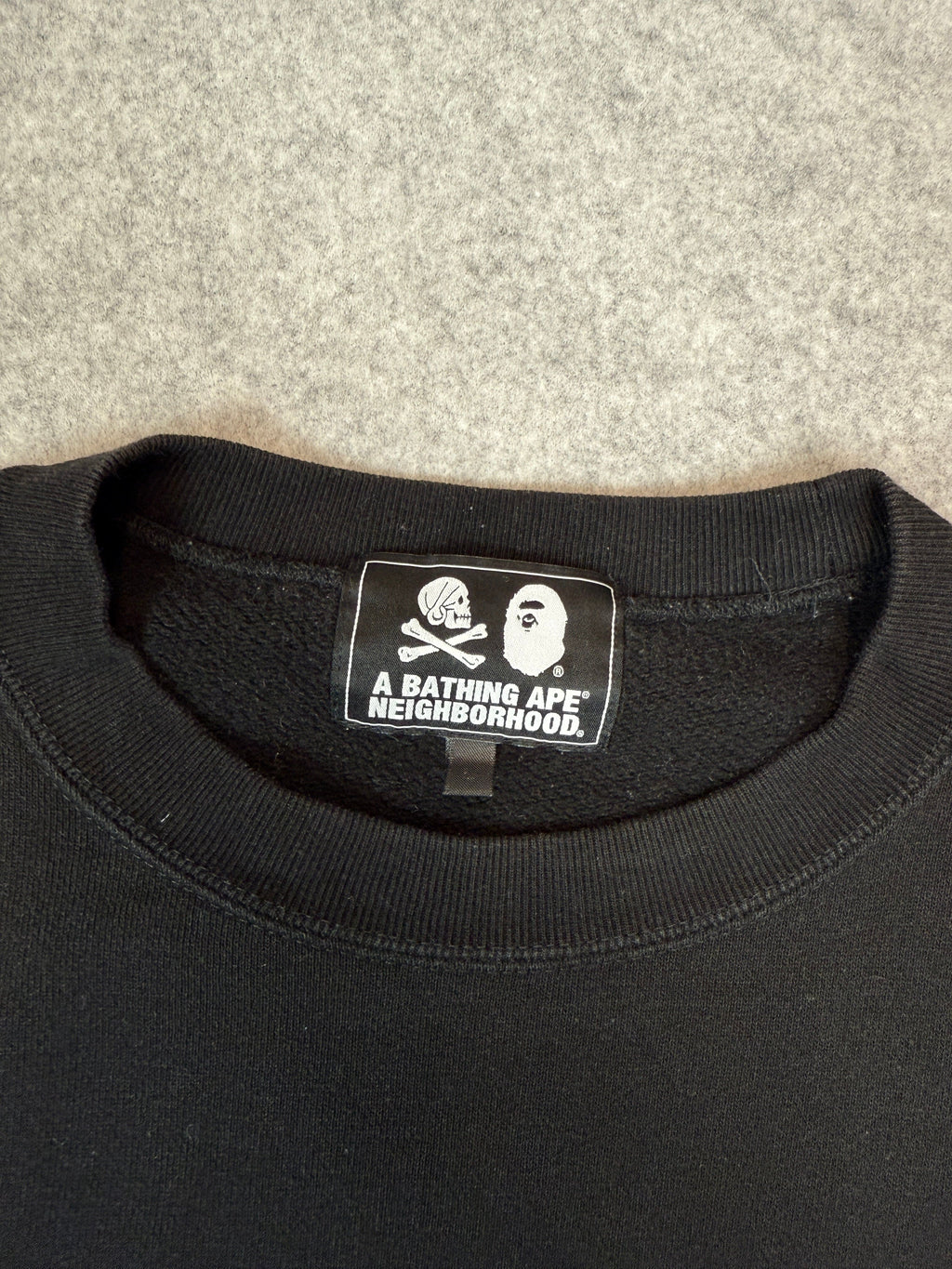 BAPE x Neighborhood Ape Skull Crewneck Black (USED)