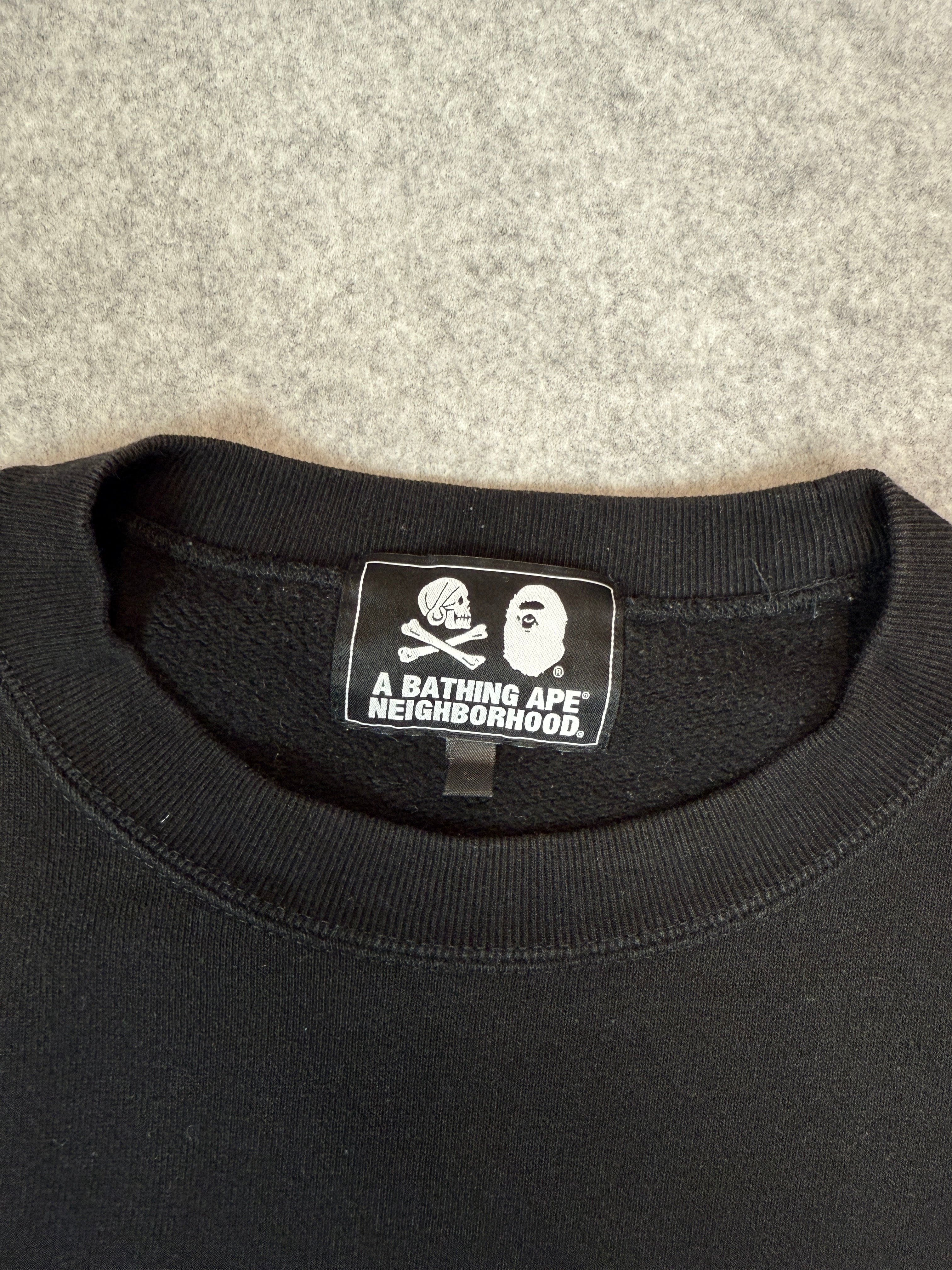 BAPE x Neighborhood Ape Skull Crewneck Black (USED)