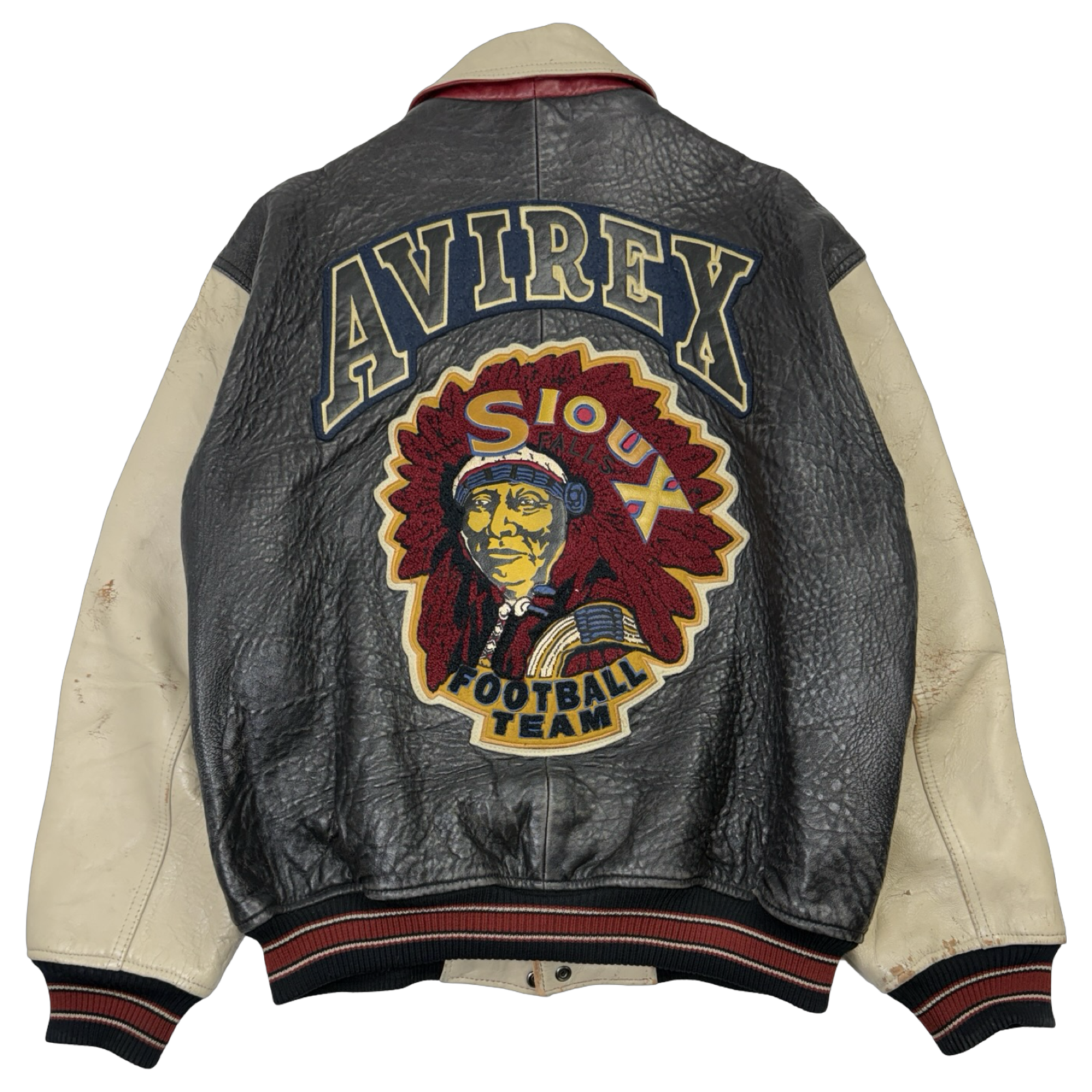 Vintage Avirex Sioux Varsity Leather Jacket