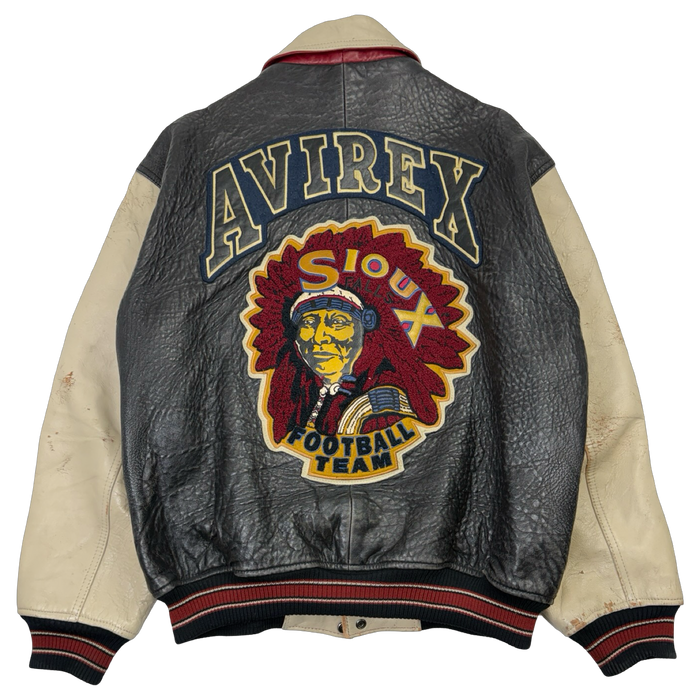 Vintage Avirex Sioux Varsity Leather Jacket | Vitnage Clothing Store Canada