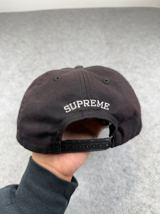 Supreme World 5 Panel Hat Black (USED) | Vitnage Clothing Store Canada