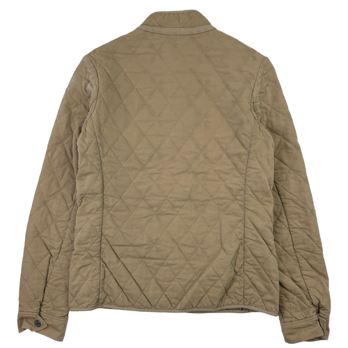Womens Vintage Quilted Check Lining Jacket Beige | Vintage Clothing Store Canada
