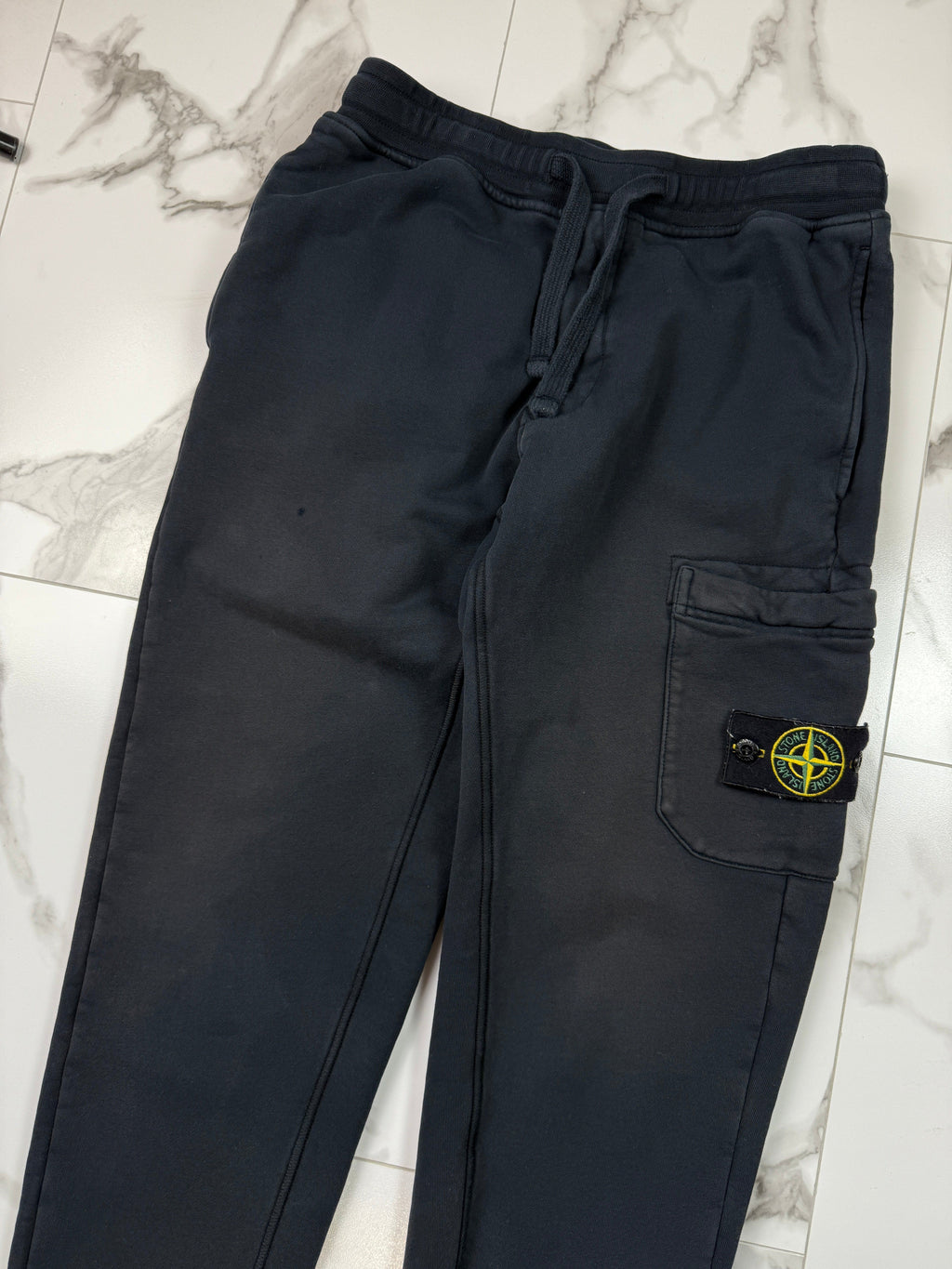 Stone Island Cotton Fleece Sweatpants Navy (USED)
