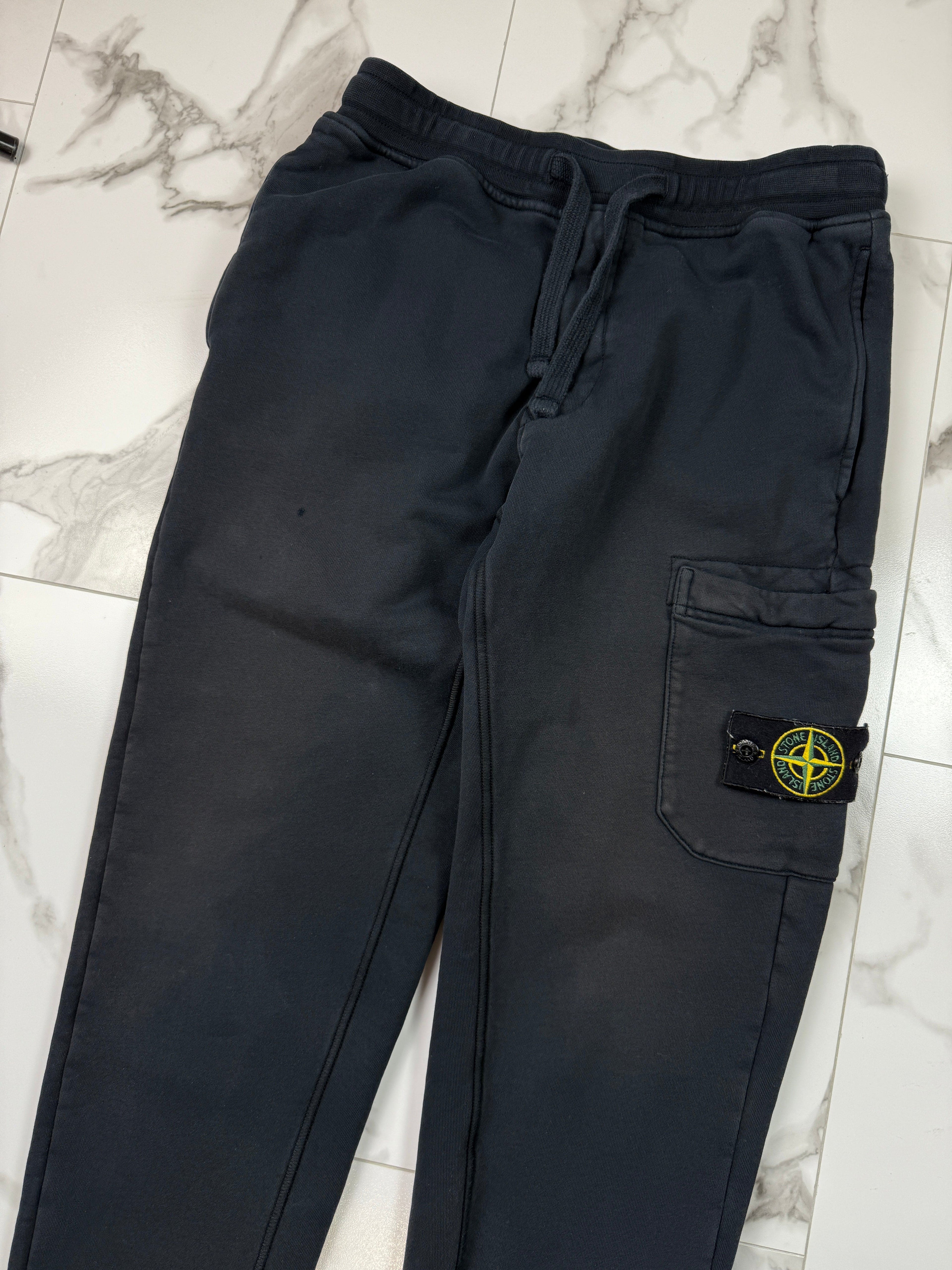 Stone Island Cotton Fleece Sweatpants Navy (USED)
