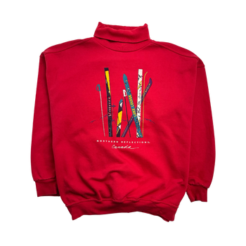 (M) Vintage Northern Reflections Ski Sweatshirt Red