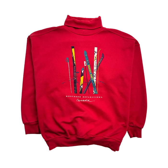 (M) Vintage Northern Reflections Ski Sweatshirt Red | Vitnage Clothing Store Canada