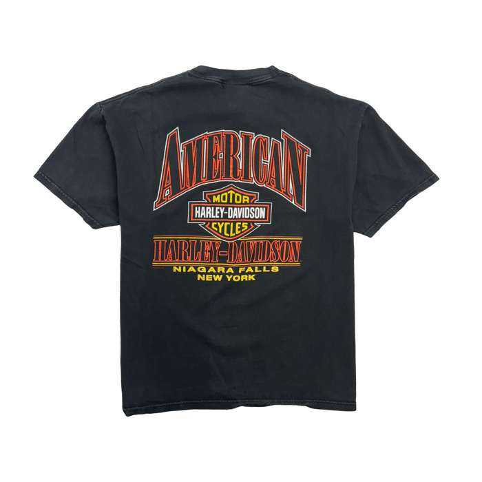 Vintage '99 American Harley Davidson Tee Black | Vitnage Clothing Store Canada