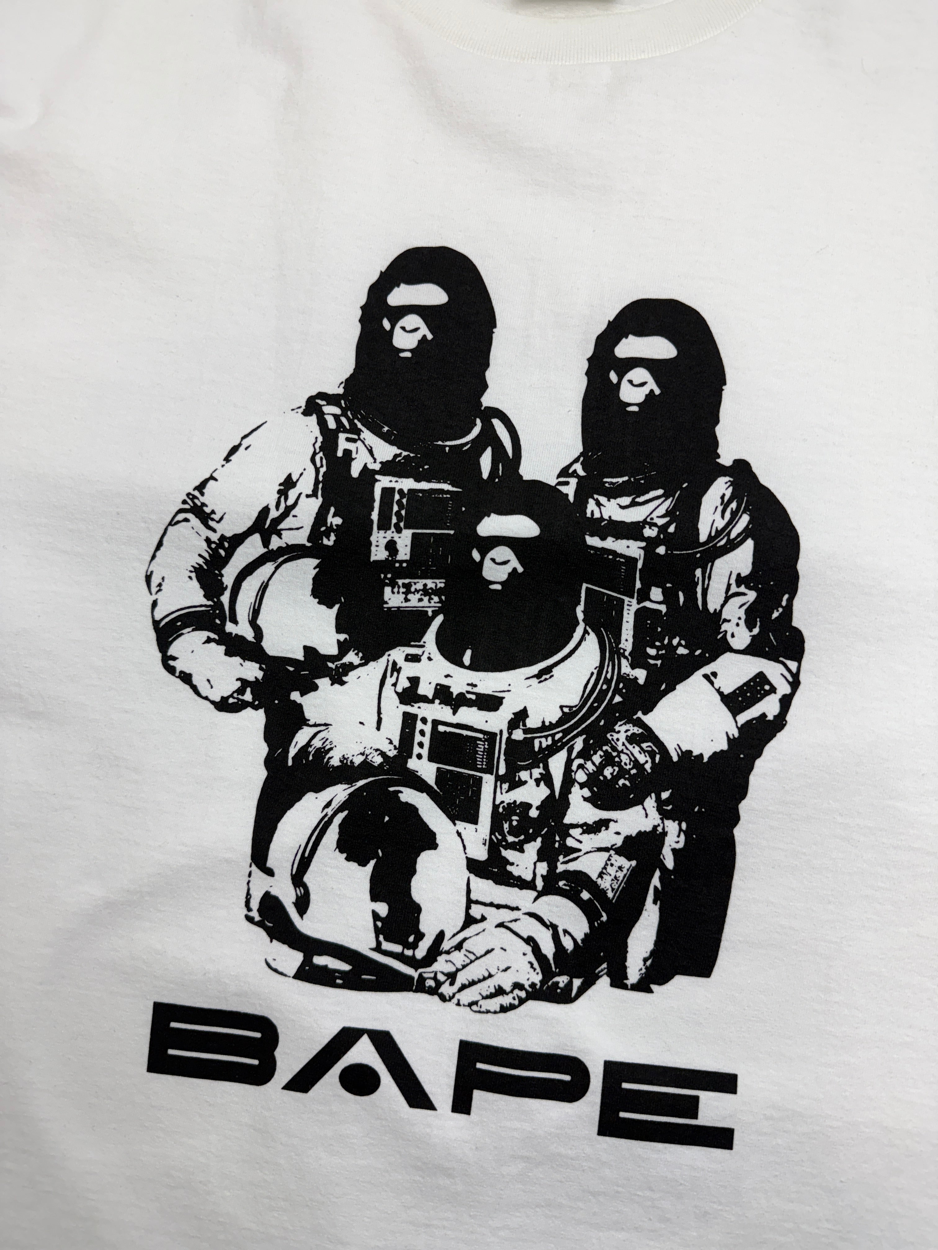 BAPE Logo Astronaut Tee White (USED)