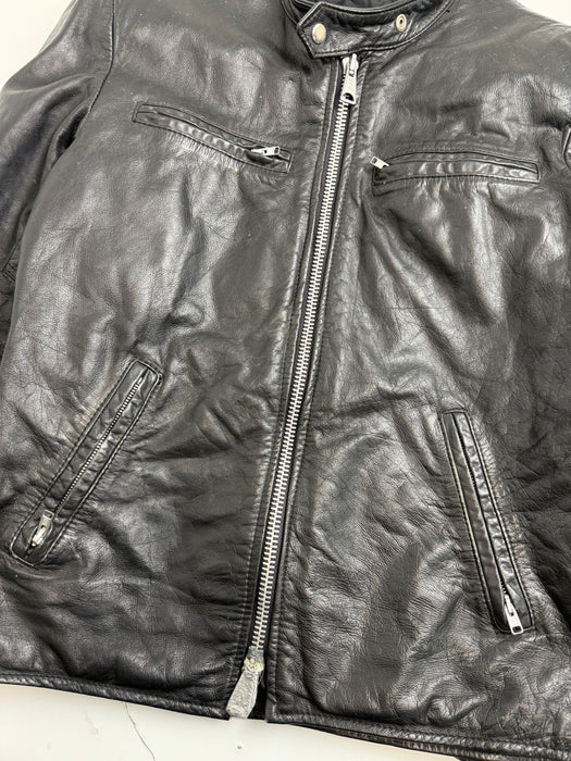 Vintage Golden Crown Leather Jacket Black | Vitnage Clothing Store Canada