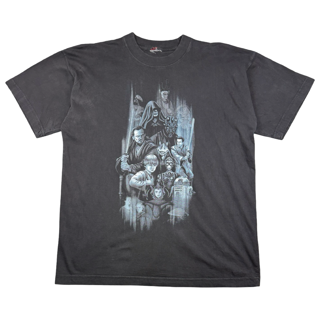 Vintage Star Wars Episode 1 Characters Tee Black