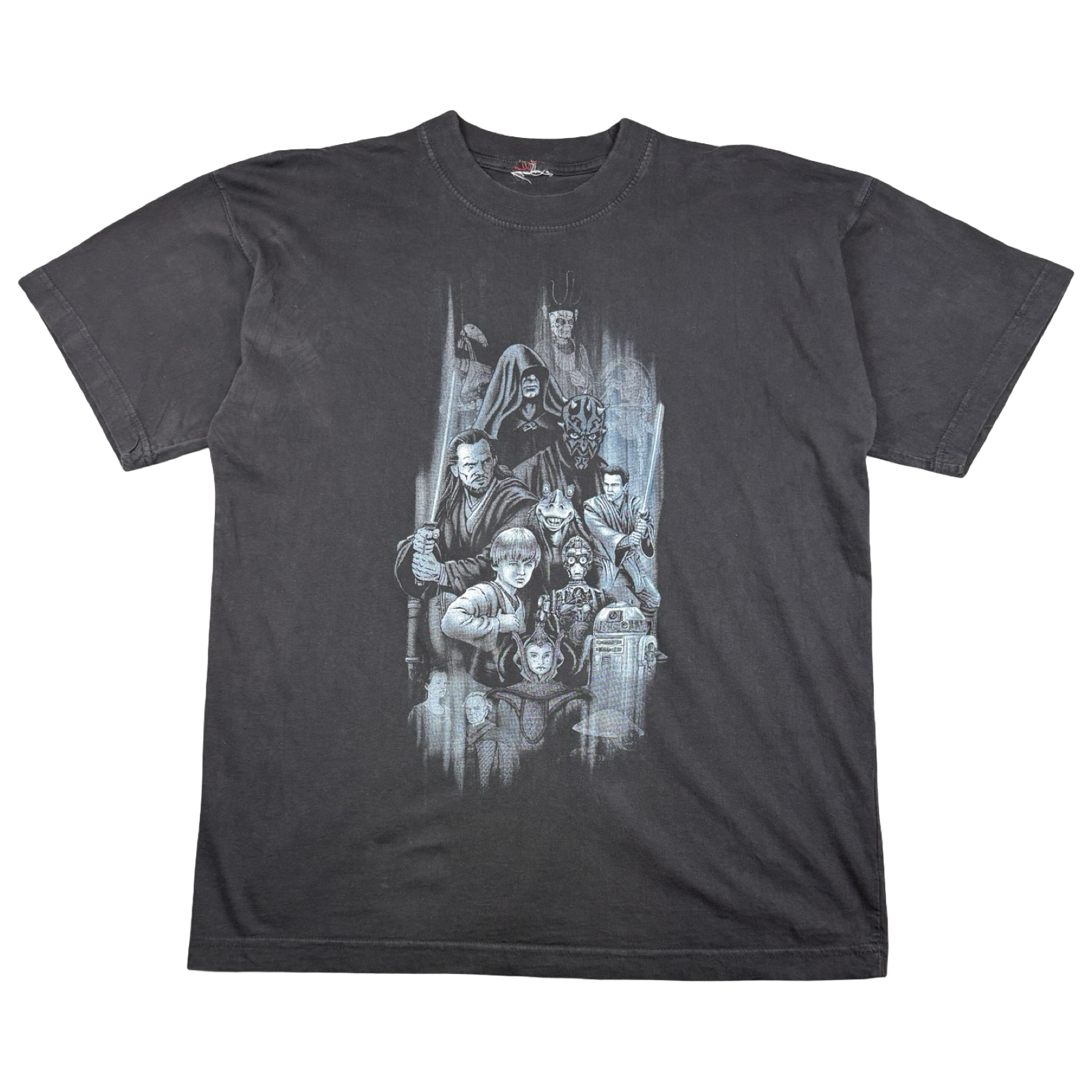 Vintage Star Wars Episode 1 Characters Tee Black
