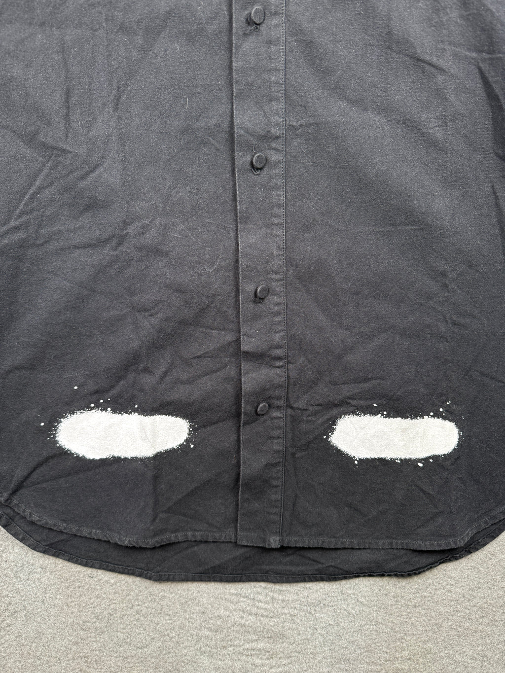 Off-White Spray Diagonal Button-Up Longsleeeve Shirt Black (USED)