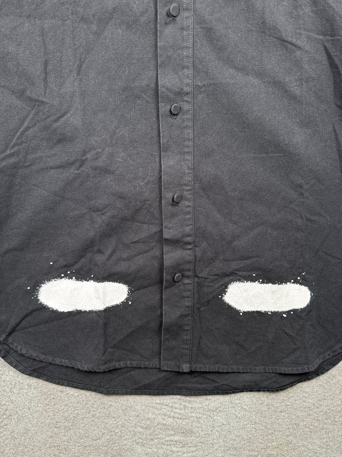 Off-White Spray Diagonal Button-Up Longsleeeve Shirt Black (USED)