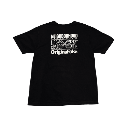 Neighborhood x OriginalFake Second Chance Tee Black (USED) | Vintage Clothing Store Canada