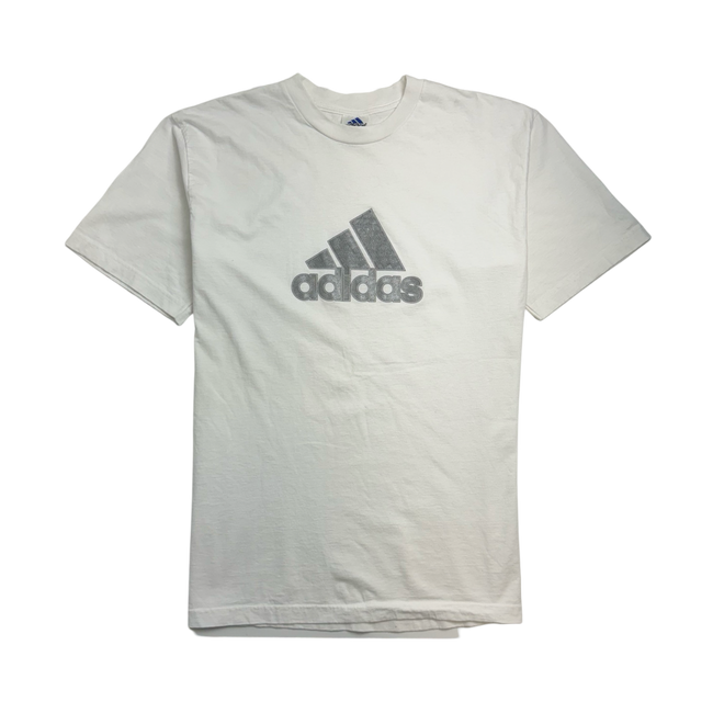 (L) Vintage 90s Adidas Tee White