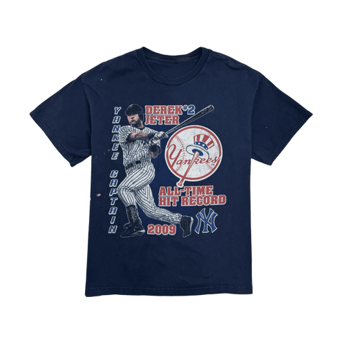 (M) Vintage '09 NY Yankees Derek Jeter Tee Navy | Vintage Clothing Store Canada