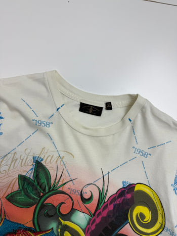 Christian Audigier 1958 Jewel Tee White