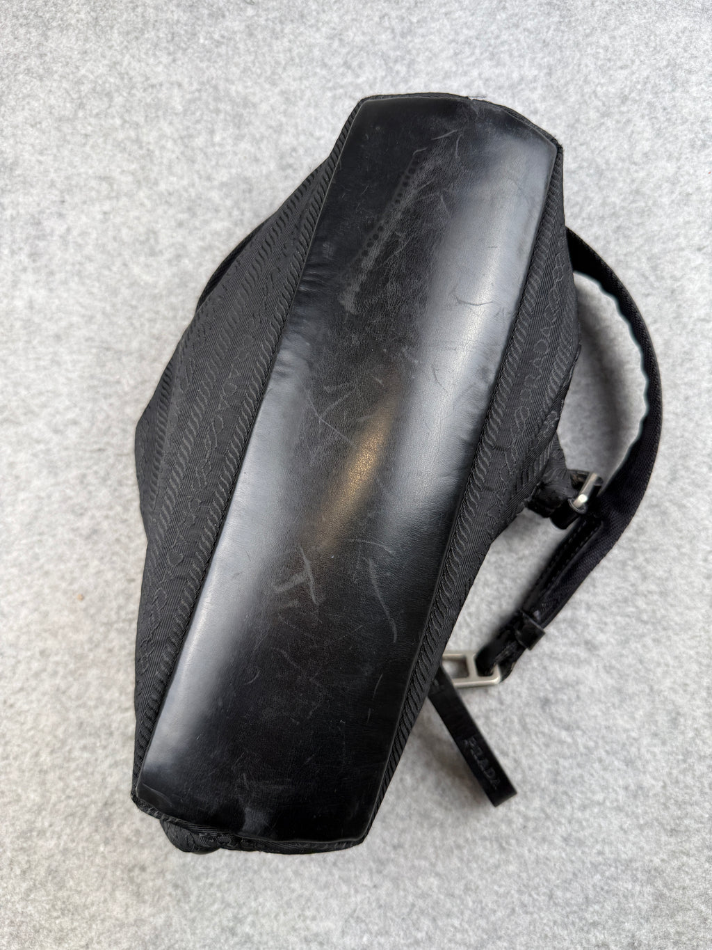 Prada Jacquard Shoulder Bag Black