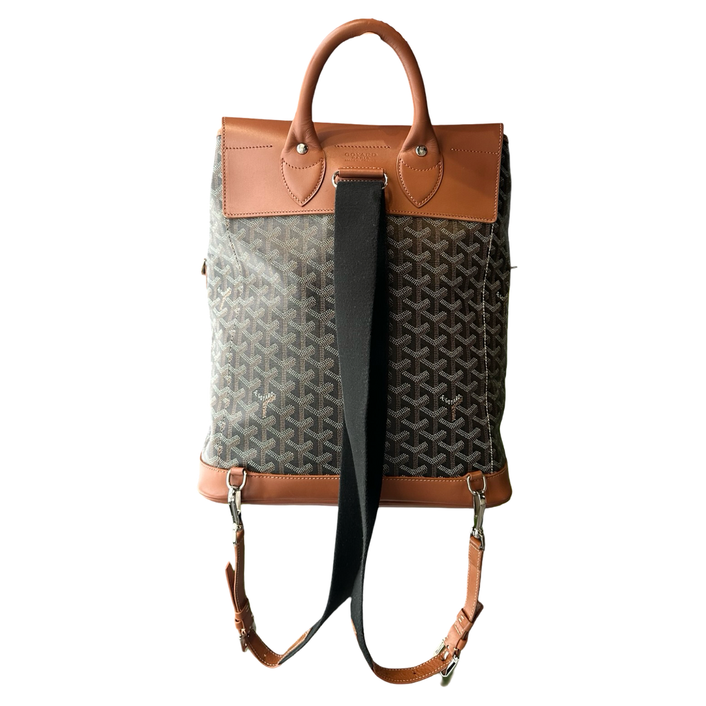 Goyard Alpin Goyardine Backpack Black/Tan