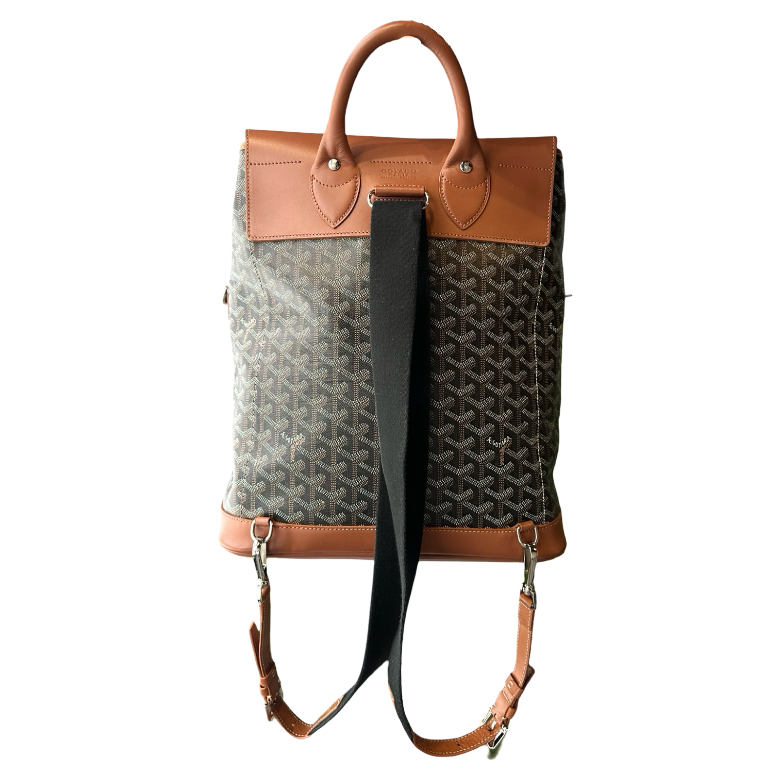 Goyard Alpin Goyardine Backpack Black/Tan