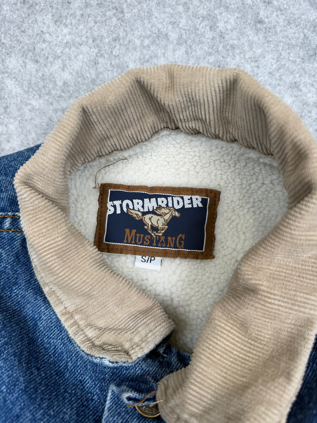 Vintage Mustang Stormrider Fleece Denim Jacket