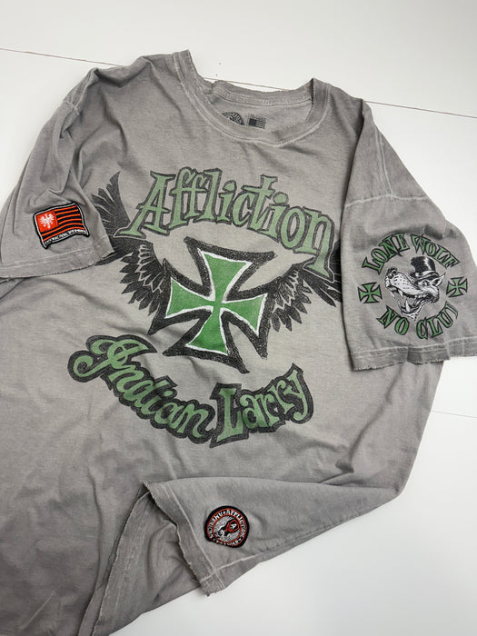 Affliction Indian Larry Tee Dark Grey | Vitnage Clothing Store Canada