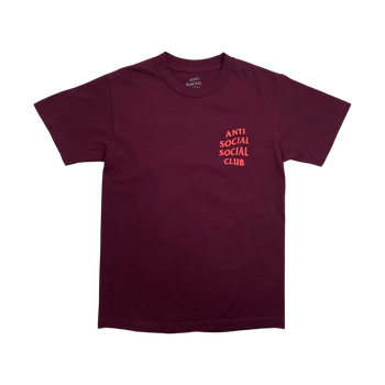 Anti Social Social Club Tee Burgundy/Pink