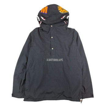 BAPE Shark Hooded Anorak Jacket Black (USED)