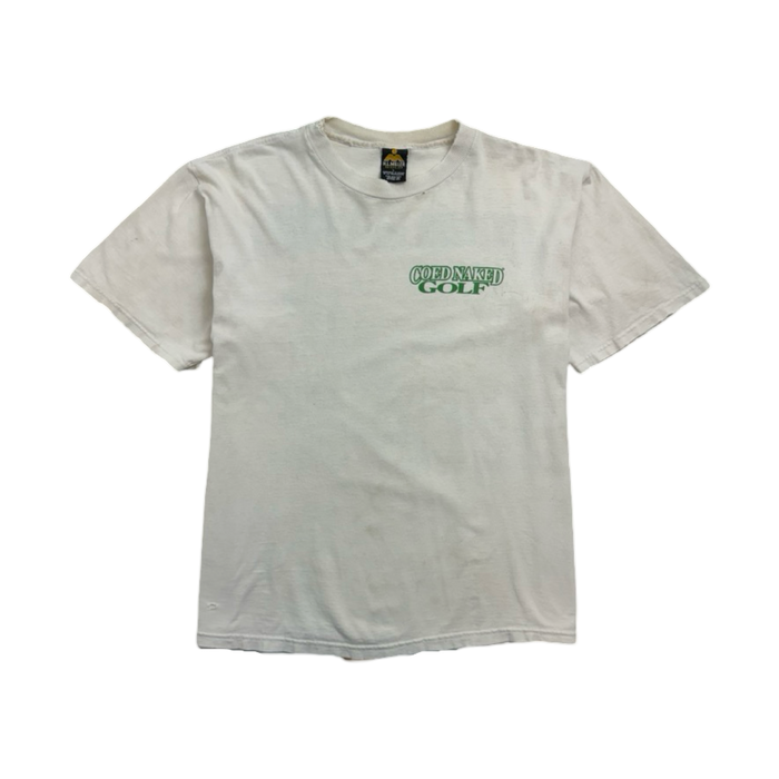 (M) Vintage Coed Naked Golf Tee White | Vitnage Clothing Store Canada