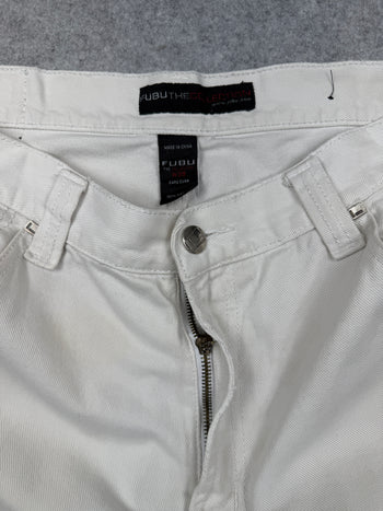 Vintage FUBU Baggy Shorts Off-White