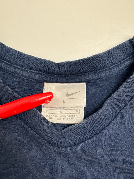 Vintage 2000s Nike Mid Swoosh Tee Navy | Vitnage Clothing Store Canada