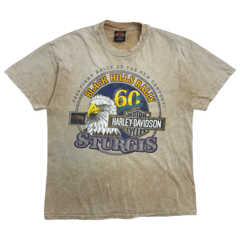 Vintage 2000 Harley Davidson Sturgis Rally Tee Light Brown