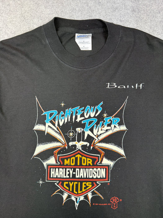 Vintage Harley Davidson Righteous Ruler Tee Black | Vitnage Clothing Store Canada
