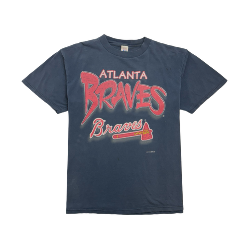 (XL) Vintage '97 Atlanta Braves Tee Faded Navy | Vintage Clothing Store Canada