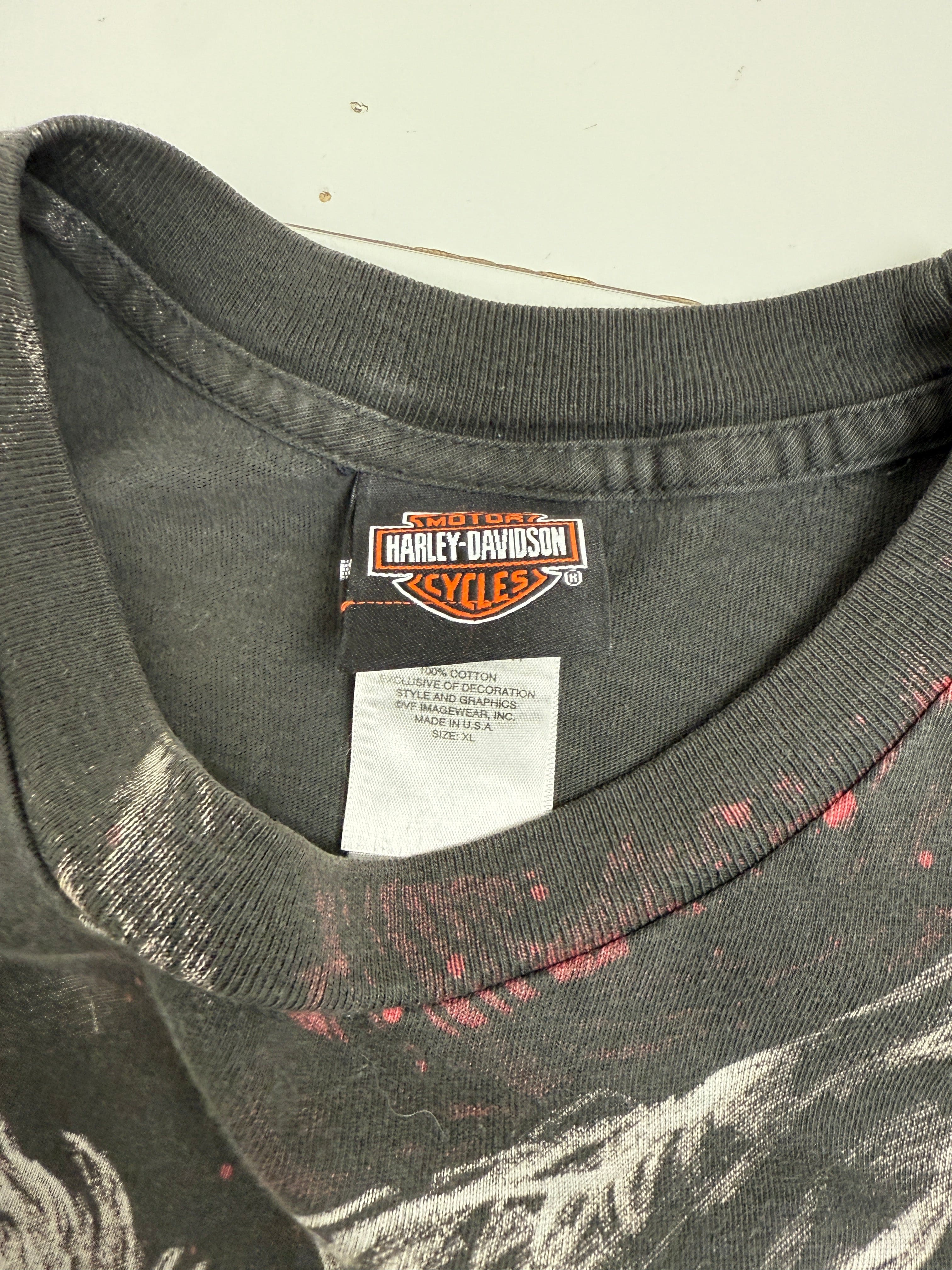 Vintage Y2K Harley Davidson Orlando Tee Black