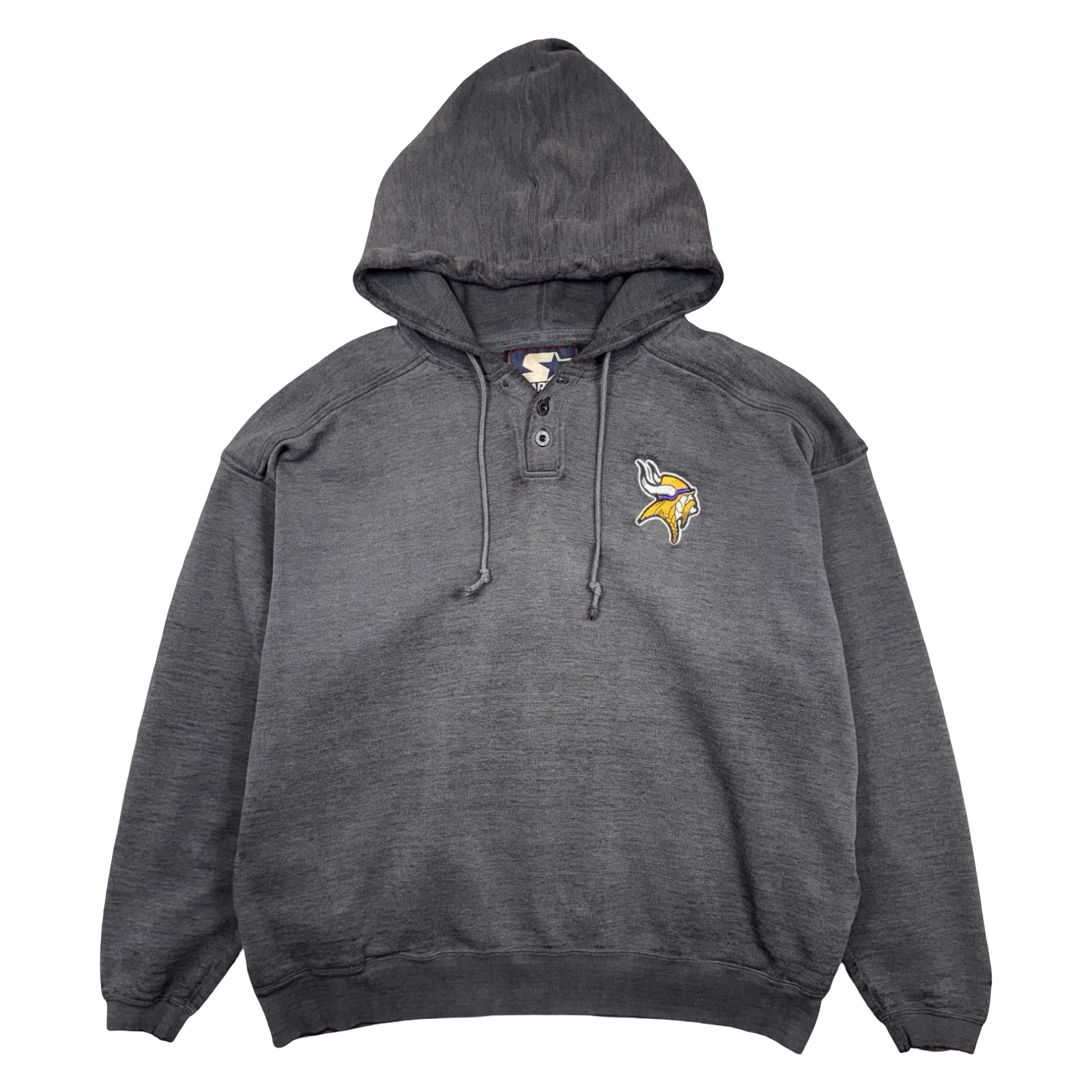 Vintage Minnesota Vikings Hoodie Faded Black