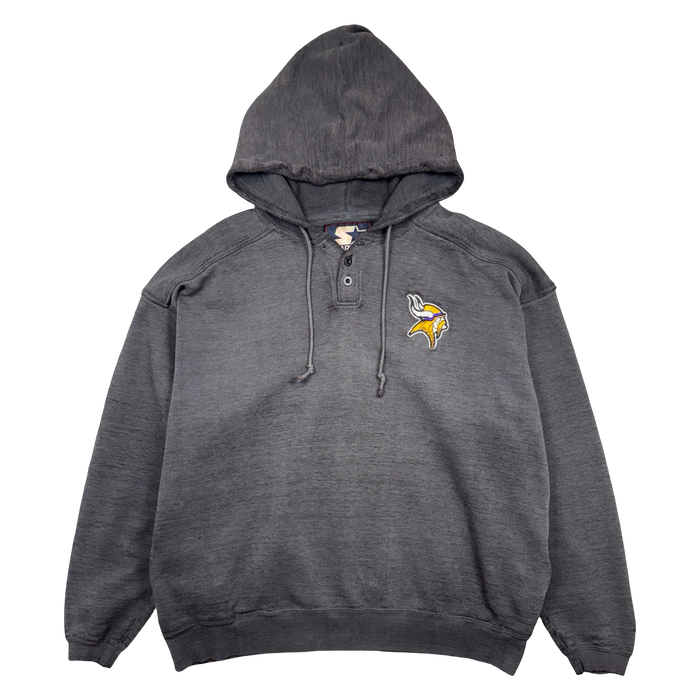 Vintage Minnesota Vikings Hoodie Faded Black | Vitnage Clothing Store Canada